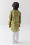 Shop_Ankid_Green Silk Chanderi Printed Cheetah Tendua Raj Kumar Kurta Set_at_Aza_Fashions
