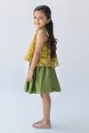 Shop_Ankid_Yellow Silk Chanderi Printed Jungle Sunderban Top And Skirt Set _at_Aza_Fashions