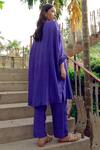 Shop_Kavya Singh Kundu_Purple Silk Crystals, Embroidery, Lorde Handwoven Mulberry Tunic With Trouser _at_Aza_Fashions