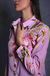 Buy_Seesa_Purple Crepe Embroidery Collared Tropical Floral Print Shirt _Online_at_Aza_Fashions