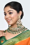 Buy_Posh by Rathore_Gold Plated Embellished Kundan Choker Set_at_Aza_Fashions