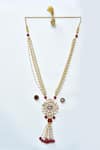 Shop_Posh by Rathore_White Embellished Stone Necklace Set _at_Aza_Fashions