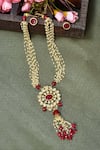 Buy_Posh by Rathore_White Embellished Stone Necklace Set _Online_at_Aza_Fashions