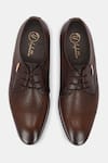 Shop_Lafattio_Brown Leather Lace Up Shoes  _at_Aza_Fashions