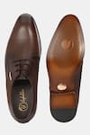 Lafattio_Brown Leather Lace Up Shoes  _at_Aza_Fashions