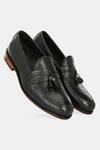 Buy_Lafattio_Black Textured Tasselled Loafers _Online_at_Aza_Fashions