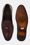 Buy_Lafattio_Brown Leather Textured Loafers  