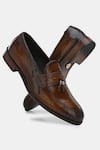 Buy_Lafattio_Brown Leather Tasselled Loafers  _at_Aza_Fashions