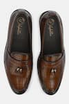 Shop_Lafattio_Brown Leather Tasselled Loafers  _at_Aza_Fashions