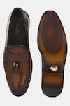 Lafattio_Brown Leather Tasselled Loafers  _at_Aza_Fashions