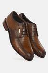 Buy_Lafattio_Brown Textured Formal Shoes  _Online_at_Aza_Fashions