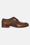 Shop_Lafattio_Brown Textured Formal Shoes  _Online_at_Aza_Fashions