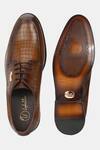 Lafattio_Brown Textured Formal Shoes  _at_Aza_Fashions