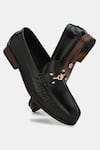 Buy_Lafattio_Black Embellished Matte Loafers  _at_Aza_Fashions