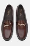 Shop_Lafattio_Brown Leather Matte Loafers  _at_Aza_Fashions