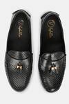 Shop_Lafattio_Black Perforated Leather Loafers  _at_Aza_Fashions