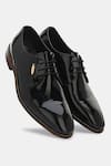 Buy_Lafattio_Black Lace Up Leather Shoes  _at_Aza_Fashions