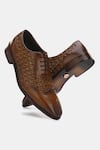 Buy_Lafattio_Brown Braided Wimp Brogues  _at_Aza_Fashions