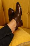 Lafattio_Brown Braided Wimp Brogues  _at_Aza_Fashions