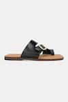 Shop_Lafattio_Black Split Toe Slip On  _Online_at_Aza_Fashions
