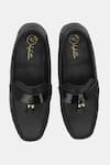 Shop_Lafattio_Black Tasselled Leather Loafers  _at_Aza_Fashions