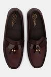 Shop_Lafattio_Red Leather Round Toe Loafers  _at_Aza_Fashions