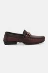 Buy_Lafattio_Red Buckled Leather Loafers  _Online_at_Aza_Fashions