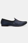 Buy_Lafattio_Blue Perforated Leather Juttis  _Online_at_Aza_Fashions