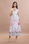 Buy Whimsical By Shica Sky Blue Cotton, Silk Embroidery Collared Layered Dress at Aza Fashions Buy_Whimsical By Shica_Sky Blue Cotton, Silk Embroidery Collared Layered Dress _at_Aza_Fashions