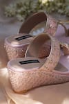 Buy_Shradha Hedau Footwear Couture_Pink Embellished Gia Cutdana Kolhapuri Wedges _Online_at_Aza_Fashions