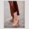 Shradha Hedau Footwear Couture_Pink Embellished Rilley Wrap Around Heels _at_Aza_Fashions