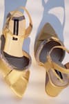 Buy_Shradha Hedau Footwear Couture_Gold Embellished Eisha Close Toe Heels 
