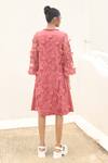 Buy_Couche_Pink Cotton Lycra Floral Applique Shirt Dress  _Online_at_Aza_Fashions