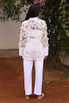 Shop_Couche_Ivory Cotton Lycra Floral Shirt And Pant Set  _at_Aza_Fashions