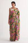 Buy Shivani Bhargava Multi Color Pure Silk Digital Printed Woven Gardenia Floral Saree With Blouse at Aza Fashions Buy_Shivani Bhargava_Multi Color Pure Silk Digital Printed Woven Gardenia Floral Saree With Blouse _at_Aza_Fashions