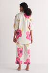Shop_Shivani Bhargava_Ivory Cotton Embroidery Collared Pure Floral Print Shirt With Pant _at_Aza_Fashions