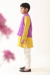 Buy_JILMIL DREAMWEAR_Purple Cotton Beads Embroidered Nehru Jacket And Kurta Set _Online_at_Aza_Fashions