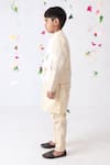 Buy_JILMIL DREAMWEAR_Off White Cotton Embroidered Ice Cream Sequin Nehru Jacket And Kurta Set _Online_at_Aza_Fashions