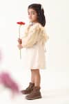 Buy_JILMIL DREAMWEAR_Off White Cotton Stripe Pattern Dress _Online_at_Aza_Fashions