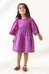 Buy_JILMIL DREAMWEAR_Purple Cotton Beads Embroidered Dress _at_Aza_Fashions