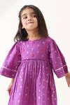 JILMIL DREAMWEAR_Purple Cotton Beads Embroidered Dress _Online_at_Aza_Fashions