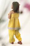 Shop_JILMIL DREAMWEAR_Yellow Cotton Embroidery Kurta And Pyjama Set _at_Aza_Fashions