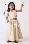 Buy_JILMIL DREAMWEAR_Off White Cotton Beads, Sequins Embroidered Blouse And Lehenga Set _at_Aza_Fashions