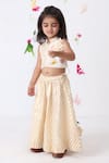 JILMIL DREAMWEAR_Off White Cotton Beads, Sequins Embroidered Blouse And Lehenga Set _at_Aza_Fashions