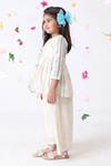 Buy_JILMIL DREAMWEAR_Off White Cotton Stripe Pattern Overcoat And Palazzo Set _Online_at_Aza_Fashions