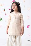Shop_JILMIL DREAMWEAR_Off White Cotton Stripe Pattern Kurta And Patiala Set _Online_at_Aza_Fashions
