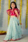 JILMIL DREAMWEAR_Blue Organza Embroidery Zari Panelled Lehenga With Blouse _at_Aza_Fashions