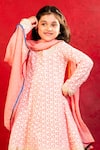 JILMIL DREAMWEAR_Pink Cotton Embroidery Chikankari Work Kurta Set _Online_at_Aza_Fashions