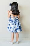 Shop_JILMIL DREAMWEAR_Blue Cotton Sleeveless Tie-dye Dress _at_Aza_Fashions