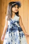 Buy_JILMIL DREAMWEAR_Blue Cotton Sleeveless Tie-dye Dress _Online_at_Aza_Fashions